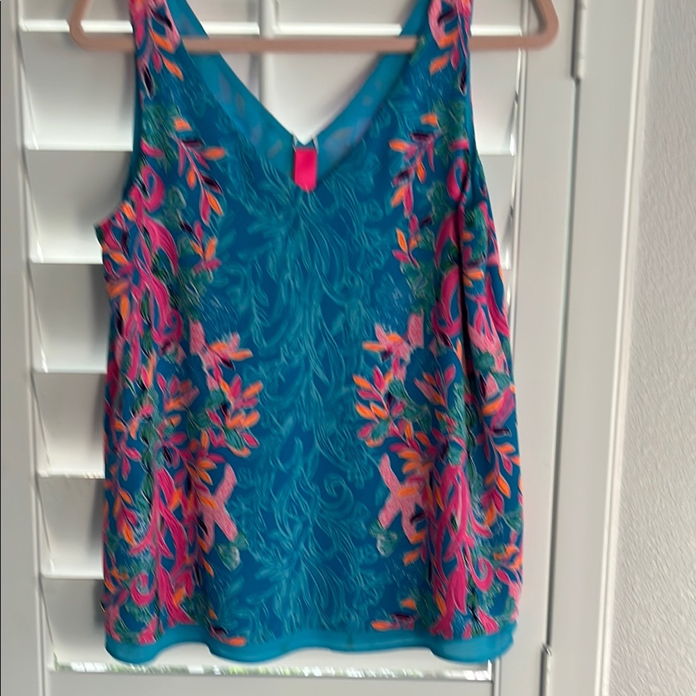 Lilly Pulitzer Blue Sleeveless Tank Top